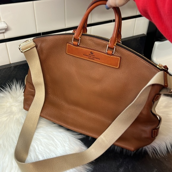 NWOT Dooney & Bourke Juliette weekender travel bag Vachetta Florentine leather - Picture 6 of 17